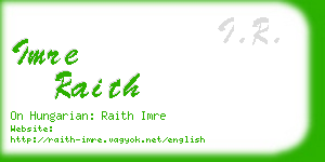 imre raith business card